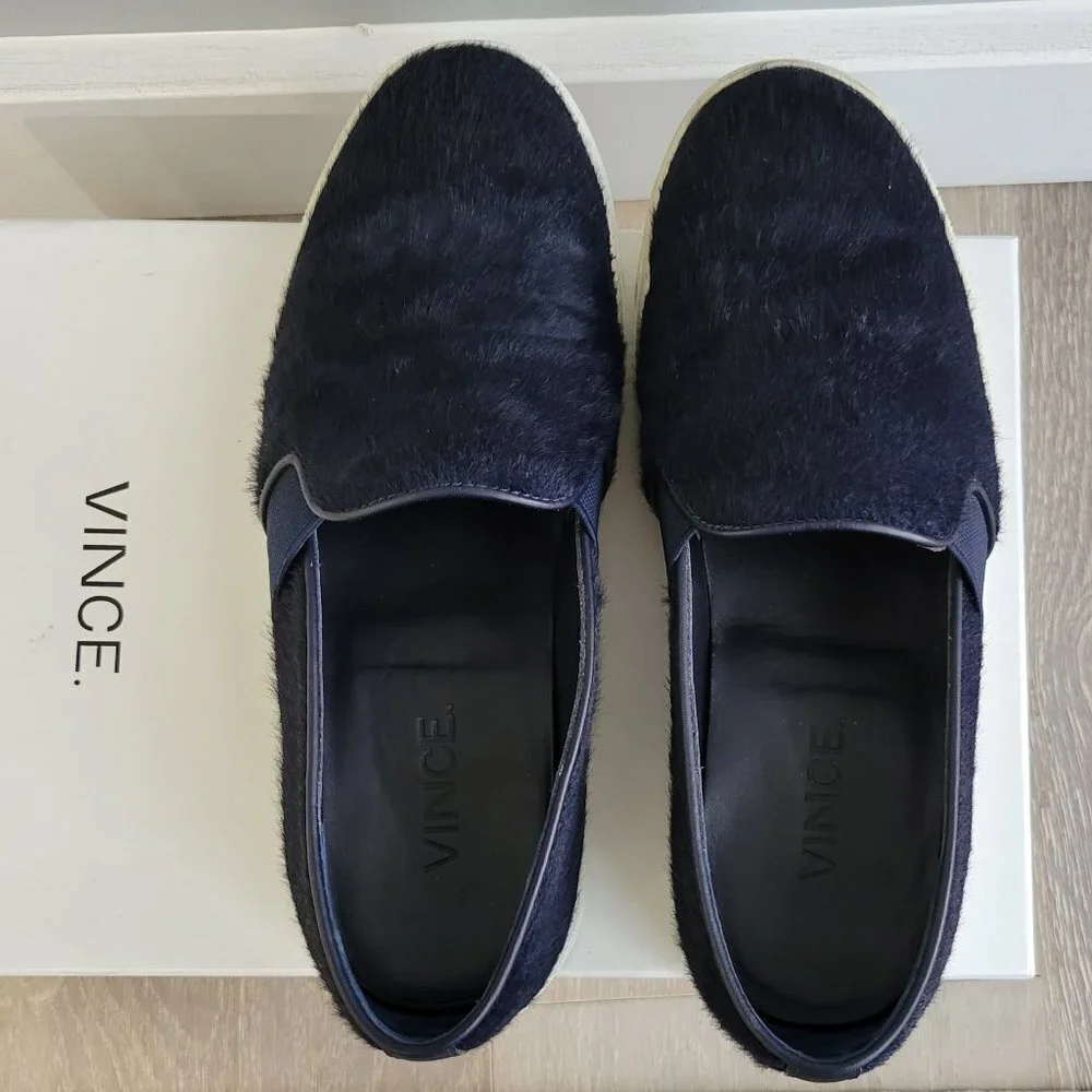 VINCE Blair - 12   Blue Slip on Suede Sneakers